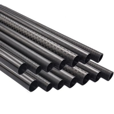 3k Twill επιφάνεια υψηλής αντοχής στη τράβηξη σωλήνα από υφαντικές ίνες άνθρακα για βιομηχανικές εφαρμογές