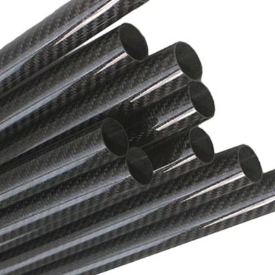 3k Twill επιφάνεια υψηλής αντοχής στη τράβηξη σωλήνα από υφαντικές ίνες άνθρακα για βιομηχανικές εφαρμογές